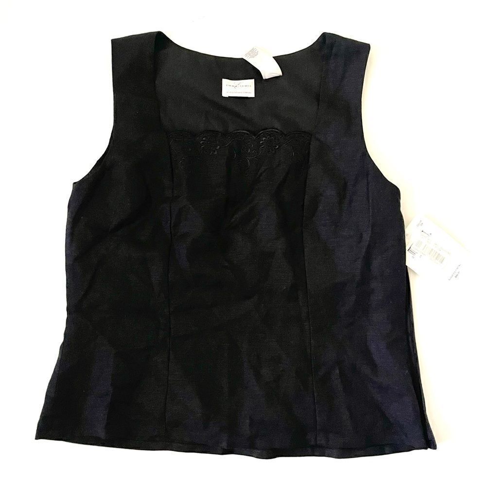 Emma James Sleeveless Top Size 6 Black